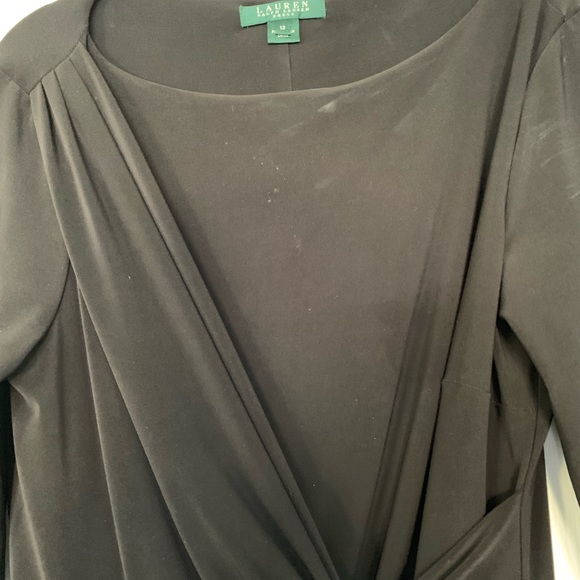 LAUREN Ralph Lauren black dress long sleeve - Picture 3 of 4